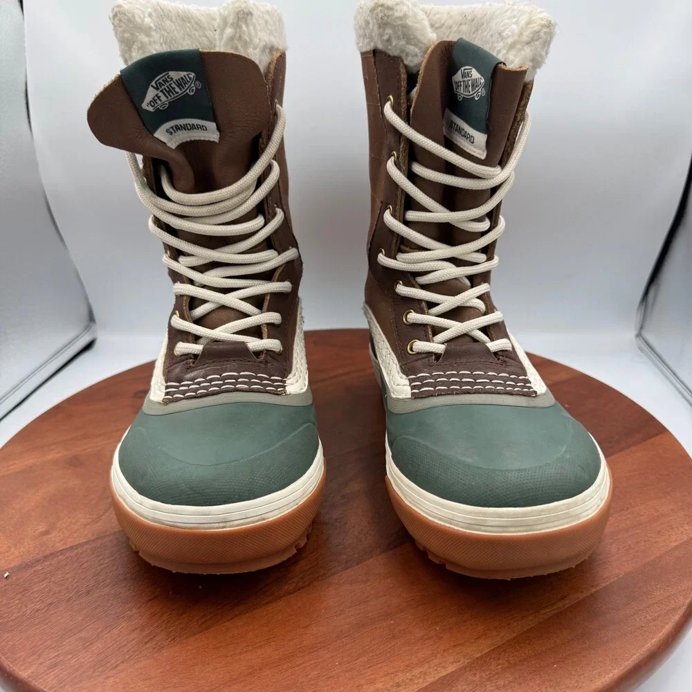 Vans Standard Snow MTE Boots Mens 7 Brown‎ Green Waterproof Winter Duck Boots